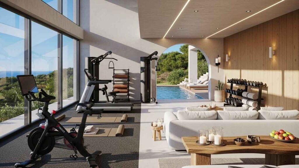 Luxury villa gym and spa in Ibiza